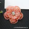 Parche de Tela de Malla Multicapa con Flor de Pedrería Accesorios Bordado 3D Hecho a Mano Flor para Zapatos Sombreros Vestidos de Boda Vestidos de Noche Flores Decorativas DIY
