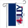 Nova Bandeira de Jardim Temu para o Dia da Independência Americana Bandeira de Pendurar Dupla Face em Linho Decoração de Pátio Bandeira de Cena para Festa de Feriado