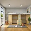 Cama Elevada para Adultos Engrosada Cama de Hierro para Escritorio de Arriba Cama de Hierro para Dormitorio de Estudiantes Empleados Cama con Estructura de Hierro Cama Elevada/Bajada Doble Escalera para Apartamento Escolar
