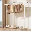 Perchero de pie para uso doméstico en el dormitorio, simple y engrosado, adecuado para balcón, perchero interior móvil
