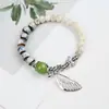 Pulseira Cerâmica Jingdezhen Cor Dopamina Antiga Contas Tecida à Mão Presente Original Nova Pulseira Chinesa para Mulheres