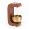 Timbre de Dopamina Timbre Magnético para Entrada, Recordatorio de Entrada de Tienda, Campana de Cobre Estilo Chino, Hecho a Mano en Madera
