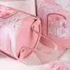 2026 Nova Embalagem de Caixa de Presente Estilo Princesa Rosa Caixa Vazia Presente de Aniversário Lembrança Caixa Cilindro Nicho Feminino