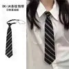 Corbata JK para Mujer Estilo Universitario Nudo Perezoso Sin Nudo Japonesa Escolar para Raya Roja Marrón Corbata Corta Moda Masculina