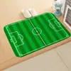 Alfombra de Piso de Franela con Diseño de Campo de Fútbol Transfronterizo Alfombra de Piso Absorbente para Puerta de Baño Alfombra de Piso Antideslizante para Puerta de Entrada Hogareña Baño