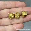 Cuentas de barril finamente elaboradas en cobre puro con incrustaciones, cuentas espaciadoras, motivos de león y danza del león, pulseras, collares y colgantes hechos a mano para DIY