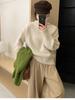 Diseño de Estilo Perezoso Suéter de Cuello Alto Suave y Ceroso para Mujer Otoño e Invierno Nuevo Holgado Grueso Cálido Base Suéter Top