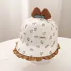 Sombrero de Bebé Primavera y Otoño Estilo Coreano Moda Sombrero de Pescador Floral para Niños Pequeños, Versión Delgada de Primavera para Bebés Niñas, Sombrero de Sol de Ala Ancha