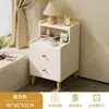 Nueva Mesa de Noche China Minimalista Moderna Multifuncional Pequeño Gabinete Ultra Angosto para Mesita de Noche Dormitorio Gabinete de Almacenamiento para Mesita de Noche de Madera Maciza