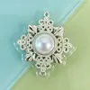 Accesorios de Aleación con Pedrería de Perlas Placa de Flor para Manualidades Hebilla de Pedrería Adornos Botones para Ropa Bolsos Hechos a Mano En Stock Venta al por Mayor