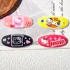 Piezas de Gato Ovaladas de Dibujos Animados Creativas DIY Caseras para Funda de Teléfono, Pasador, Liga para el Cabello, Decoración con Pegamento de Crema Materiales al por Mayor