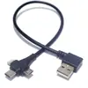 Cabo Adaptador Tipo C Macho Micro Macho Lt Macho para USB para Cima e para Baixo Esquerda e Direita Um para Três Cabo de Dados de Carregamento Rápido
