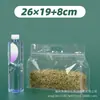Saco Selável Auto-Sustentável Transparente de Oito Lados, Saco de Embalagem com Zíper Fosco, Saco de Embalagem Selada para Lanches e Alimentos Artesanais, Em Estoque