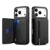 Adequado para Suporte de Celular Iphone17, Porta Cartão AirTag, Fechamento Magnético 16Promax, Capa Protetora Apple 18Pro