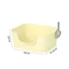 Caja de arena cuadrada para gatos Grande Mediana bañera semi-cerrada inodoro para gatos caja de arena integrada anti-salpicaduras gato al por mayor