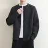Cárdigan suéter con cuello para hombre, nuevo estilo otoño e invierno, estilo old money, moderno, casual, holgado, chaqueta de punto versátil para hombre