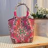 Bolso Premium, Bolso Tote Portátil para el Trabajo y Salidas, Bolso Tejido de Gran Capacidad, Bolso Cuadrado Pequeño para Viajes Diarios, Bolsa de Almacenamiento