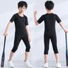 Mallas deportivas para niños traje de manga corta traje de entrenamiento verano baloncesto fútbol correr ropa elástica de secado rápido traje de fitness