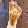 Llavero Colgante de Florero de Lana Tejido a Mano Colgante para Llavero de Mochila Escolar de Pareja Regalo del Día de San Valentín