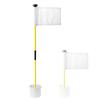 Asta de Bandera para Green de Golf 1 Sección/2 Secciones Desmontable Combinación Asta de Bandera Suministros de Práctica para Campo Marca de Bandera Juego de Copa para Hoyo