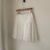 Altamente Recomendado! Saia de Verão Feminina com Patchwork de Renda, Rejuvenescedora, Cor Sólida, Versátil, Elegante e Estilosa, Saia Curta