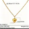 Moderna Cadena de Clavícula con Colgante de Corazón de Amor en Acero Inoxidable para Mujer, Acero de Titanio de Lujo Ligero de Alta Gama, Chapado en Oro, No se Desvanece, Joyería Transfronteriza