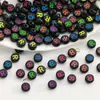 26 Letras Cuadradas de Letra Única Cuentas para Letras Accesorios para Joyería DIY Cuentas de Educación Temprana para Niños Hechas a Mano