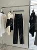 26 Estilo Nuevo de Principios de Primavera Caída Suave Pierna Recta Brillantes Elásticos en Cuatro Direcciones Holgados Rectos Tejidos Deportivos Pantalones Casuales de Pierna Ancha