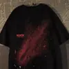 Camiseta Tendência Retro Estilo Americano com Estampa de Meteoro de Manga Curta para Mulheres e Homens, Nova Popular de Verão 2026, Top Soltinho para Casal