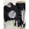 Traje Casual de Moda Miyake para Mujer Conjunto de Dos Piezas Nueva Camiseta de Manga Larga Plisada y Falda Plisada para Primavera y Otoño