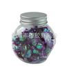 Botella de Plástico de 180 ml para Empaque de Perlas de Fragancia Tambor Plano Tapa de Aluminio Botella Empaque con Forma de Dibujo Animado Latas Selladas para Dulces