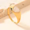 Europa y Estados Unidos joyería transfronteriza de acero inoxidable moda fundición amor incrustado gema piedra natural anillo diseño nicho joyería