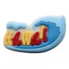 Vacaciones de Verano Plástico Blando de PVC Hebilla Decorativa Desmontable Chanclas Hawaianas Hebilla de Zapato de Flor Accesorios DIY en Stock