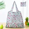 Bolsa de compras plegable de gran capacidad, bolso de mano portátil para supermercado, impresión de logotipo, bolsa de almacenamiento 190T, directo de fábrica