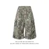 Pantalones Vaqueros Cortos de Trabajo con Estampado de Leopardo Retro Americano para Hombres y Mujeres, Shorts Casuales de Calle de Marca de Verano de Moda para Parejas