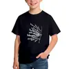 Amazon Tops da Moda Estilo Coreano Ins para o Verão, Roupas Infantis Tendência e Estilosas de Comércio Exterior, Camisetas de Marca da Moda para Meninos e Meninas