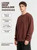 Sudadera Redonda de Imitación de Lana de Cordero de 500g, Espesa, Hombro Caído, Logo Personalizado para Ropa de Trabajo Corporativa