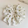 Anel de Cabelo Grande Estilo Pastoral Renda Intestino Grosso Anel de Cabelo Camada Dupla Floral Pequeno Estilo Mori Corda de Cabelo Anel de Cabelo Feminino