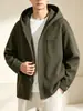 Moletom cardigã com capuz para homens, tendência outono e inverno, amigo da pele, respirável, corte casual solto, jaqueta top tie-dye masculina