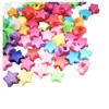 Contas Estrela de Cinco Pontas de Plástico Contas Estrela Coloridas Coloridas Furo Reto Estrela de Cinco Pontas Sólida Colorida Brilhante Material para Miçangas DIY
