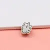 Plata Pura 999 Plata 3D Dibujos Animados Sanrio Gato Kitty Winnie the Pooh Gato Jingle Cuentas DIY Agujero Pasante Accesorios de Oso