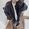 Suministro Directo de Fábrica Otoño e Invierno Retro Versátil Lana Gruesa Tejida Cuello Estilo Chanel Sin Cuello Borde Crudo Chaqueta para Hombre