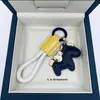 Fique Rico Imediatamente Pingente de Chaveiro de Couro de Vaca Feito à Mão para Carro Lanyard Elegante Simples Exquisito para Casais Masculinos e Femininos