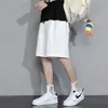 Cor Sólida Roupa de Trabalho Plus Size Masculina Estilo de Rua Caimento Solto 2022 Verão Novo Shorts Casuais de Cor Sólida