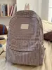 Mochila Simple a Cuadros Estilo Japonés para Estudiantes de Secundaria Femeninas, Mochila de Gran Capacidad de Alto Valor, Mochila Ligera de Viaje