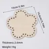 Lascas de Madeira Cortadas a Laser com Furos, Placa de Madeira, Tiras de Tecido, Cesta, Base de Madeira, Base de Madeira Crochê à Mão, Placa de Tecelagem DIY