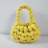 Nueva Bolsa de Leche Amarilla Tejida a Mano para Manualidades, Mismo Estilo que en Xiaohongshu, Bolso de Mano, Bolso de Hombro, Bolso para Teléfono de Mujer