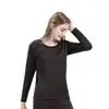 Conjunto de Roupa Íntima Térmica de Veludo Dourado Masculino com Forro de Fleece Espessado Outono e Inverno Gola Redonda Roupas de Outono para Meia-Idade e Idosos Calças Compridas Feminino