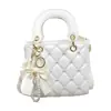 Bolso de dama de alta gama 2026 nuevo artículo diseño de nicho bolso cruzado artículo popular de celebridad de internet bolso de mano otoño e invierno bolso cuadrado pequeño acolchado de diamantes