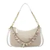 Bolsos Pequeños de Moda para Mujer 2026 Nueva Moda Bolso Sencillo Tejido para el Hombro Bolso Baguette con Cadena Bolsos Pequeños de Moda